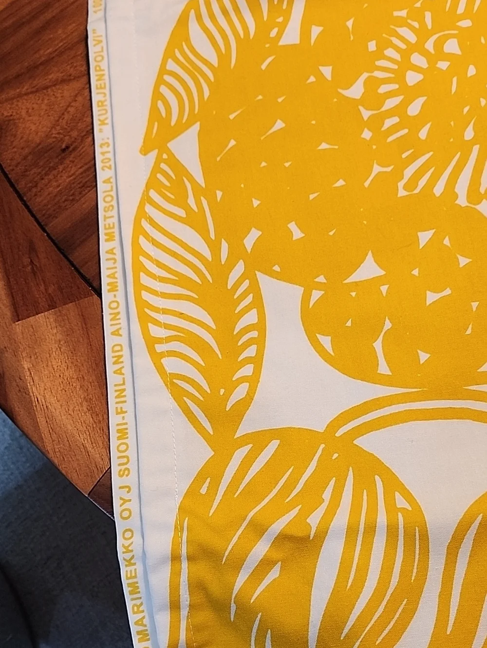 3 Marimekko Yellow and White Yellow Tab Curtains
